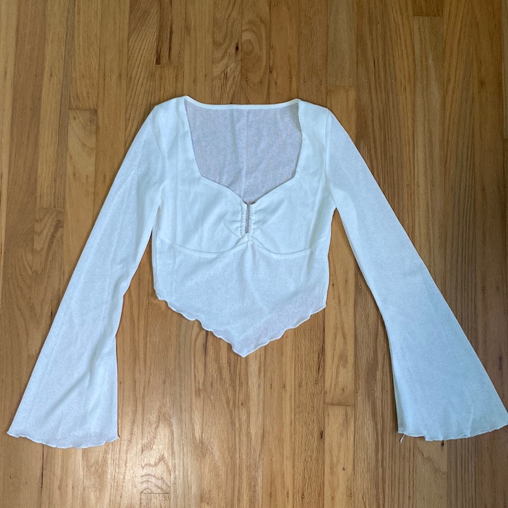 White Long Sleeve Top
